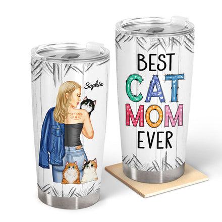 Meilleure maman chat du monde - Cadeau pour les amoureux des chats - Gobelet personnalisé