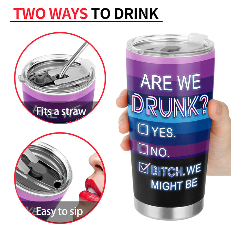 Apparently Trouble Bonding Over Alcohol Drinking Friends - BFF Bestie Gift - Personalized Custom Tumbler