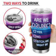 Apparently Trouble Bonding Over Alcohol Drinking Friends - BFF Bestie Gift - Personalized Custom Tumbler