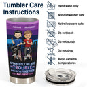 Apparently Trouble Bonding Over Alcohol Drinking Friends - BFF Bestie Gift - Personalized Custom Tumbler