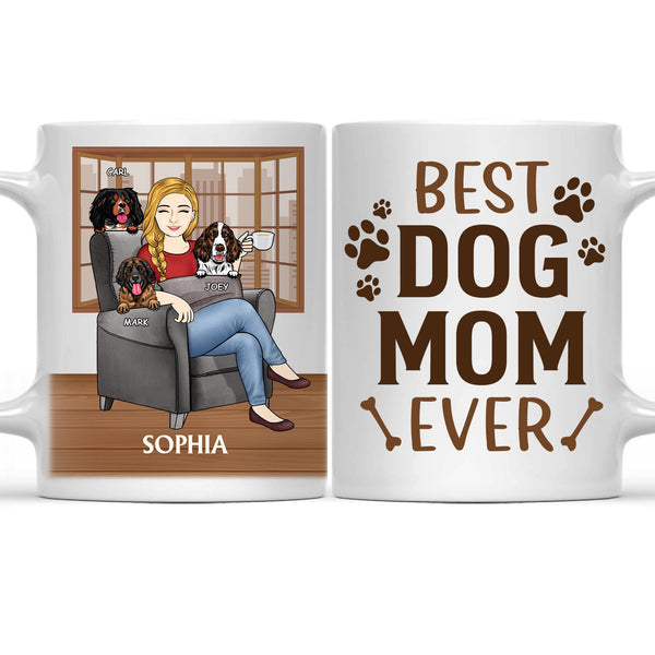 Merci à la meilleure maman de chien du monde - Cadeau pour maman, cadeau pour amoureux des chiens - Mug personnalisé