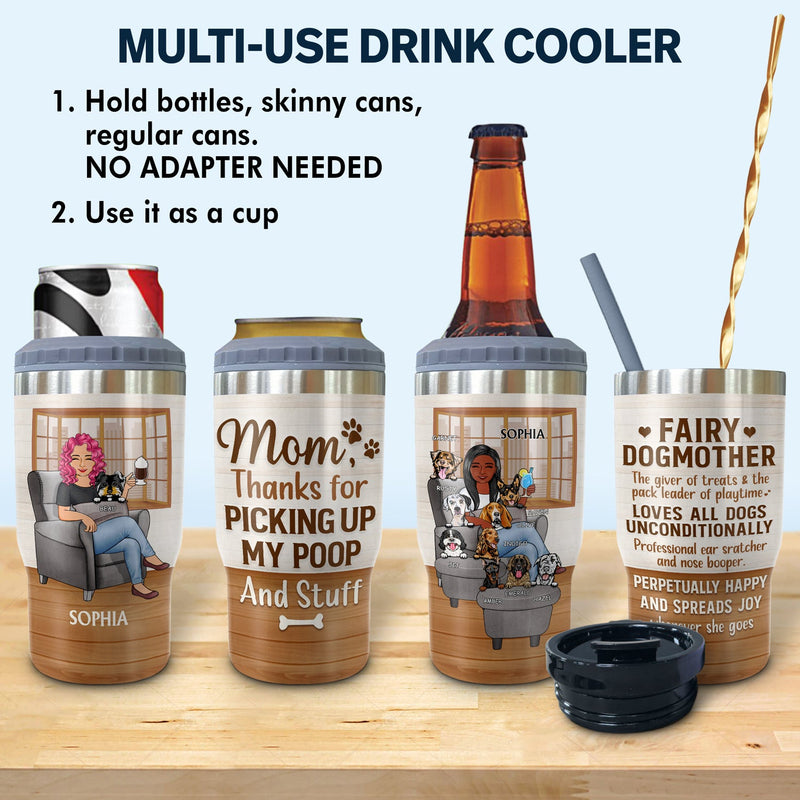 Thank You Best Dog Mom Ever - Mother Gift - Personalized Custom Triple 3 In 1 Can Cooler