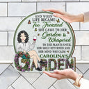 Beware A Crazy Plant Lady Lives Here - And Into The Garden I Go - Birthday, Housewarming Gift For Her, Him, Gardener, Outdoor Decor - Personalized Custom Shaped Wood Sign