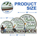 Beware A Crazy Plant Lady Lives Here - And Into The Garden I Go - Birthday, Housewarming Gift For Her, Him, Gardener, Outdoor Decor - Personalized Custom Shaped Wood Sign