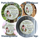 And Into The Garden I Go Gardening - Garden Sign - Personalized Custom Wood Circle Sign