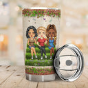 Sisters Are Different Flowers From The Same Garden - Birthday, Loving Gift For Sister, Siblings, Family, Friends, Besties, BFF - Personalized Custom Tumbler