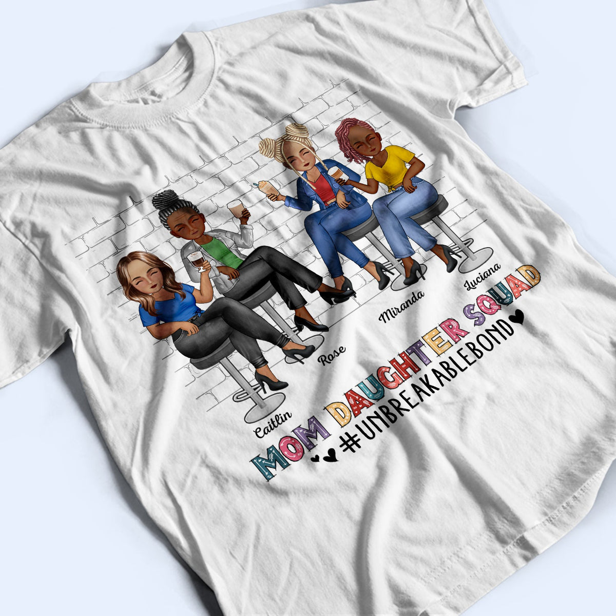 T-shirt personnalisé « Mère et Fille » : Un lien indestructible ! Cadeau d'anniversaire pour maman, grand-mère, grand-mère !
