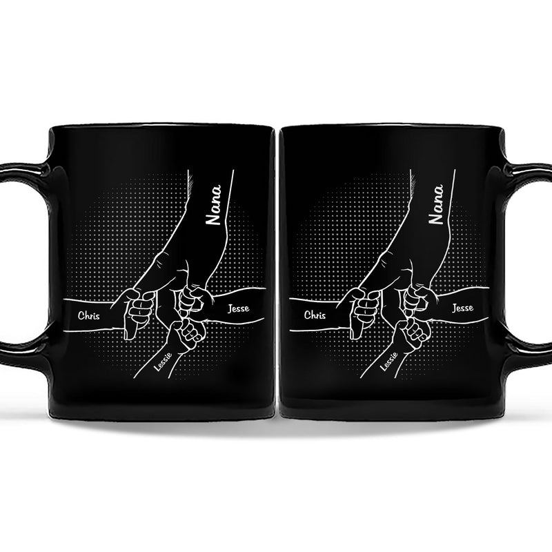 Hand In Hand, I Will Always Protect You - Birthday, Loving Gift For Mom, Dad, Papa, Nana, Grandma, Grandpa - Personalized Custom Mug