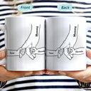 Hand In Hand, I Will Always Protect You - Birthday, Loving Gift For Mom, Dad, Papa, Nana, Grandma, Grandpa - Personalized Custom Mug