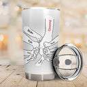 Main dans la main, je te protégerai toujours - Cadeau d'anniversaire, d'amour pour mère, père, grand-mère, grand-père, parents, grands-parents - Gobelet personnalisé