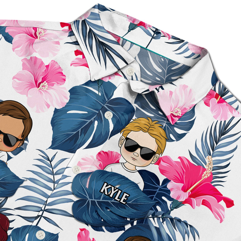 Retired Under New Management See Grandkids For Details - Birthday, Loving Gift For Dad, Father, Papa, Grandpa, Grandfather - Personalized Custom Hawaiian Shirt