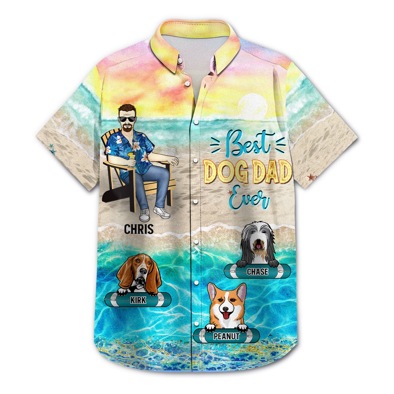 Best Dog Dad Ever, Cat Dad, Pet Lover, Fur Parents - Birthday, Loving Gift For Father, Grandfather, Gift For Man - Personalized Custom Hawaiian Shirt