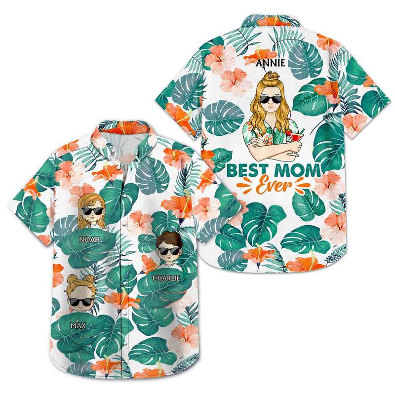 Meilleure maman, grand-mère, tante de tous les temps - Cadeau d'anniversaire, d'amour, de vacances pour mère, grand-mère, grand-mère - Chemise hawaïenne personnalisée