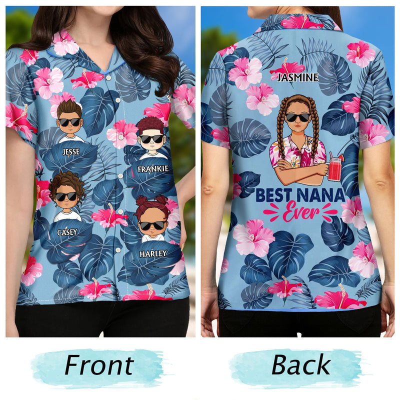 Meilleure maman, grand-mère, tante de tous les temps - Cadeau d'anniversaire, d'amour, de vacances pour mère, grand-mère, grand-mère - Chemise hawaïenne personnalisée