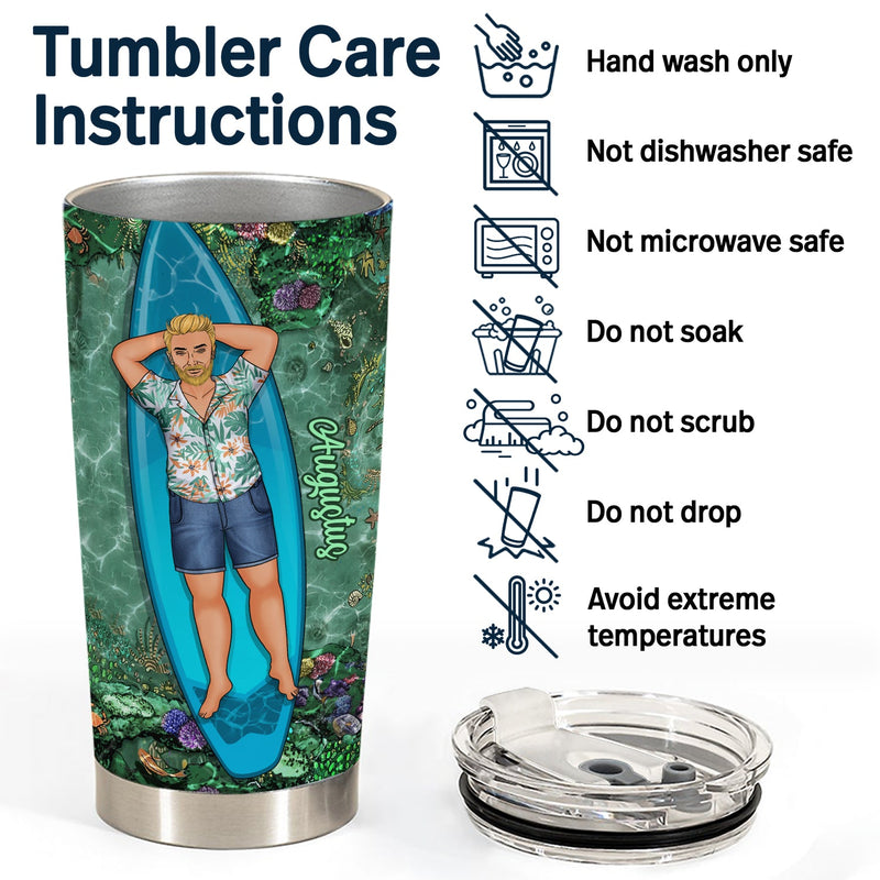 The Beach The Pool Is Calling And I Must Go - Birthday, Vacation, Traveling Gift For Woman, Man - Personalized Custom Tumbler