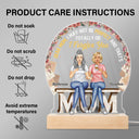Behind Every Crazy Daughter Is A Mother - Birthday, Loving Gift For Mom, Grandma, Grandmother - Personalized Custom 3D Led Light Wooden Base