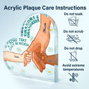 Grandma And Grandkid A Bond That Can't Be Broken - Birthday, Loving Gift For Mom, Mother, Grandmother, Grandparents, Family - Personalized Custom Heart Shaped Acrylic Plaque