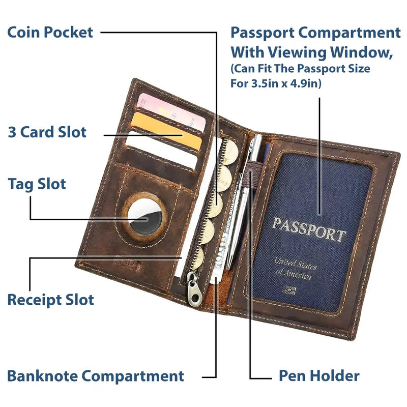 Gift For Yourself,Gift For Women,Gift For Men,Happy,Travel - 3D Effect Travel Woman Man - Personalized Leather Passport Holder