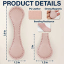 Reading,Gift For Yourself,Gift For Women,Happy - Flowers Growing From Book, Birth Month Flowers - Personalized Circle Leather Magnetic Bookmark