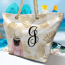 Gift For Yourself, Gift For Women, Gift For Sisters, Gift For Sibling, Gift For Bestie, Beach, Summer, Happy - Vine Monogram Girls Beach Trip - Personalized Beach Bag