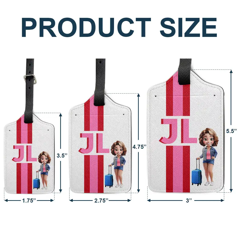 Travel,Gift For Yourself - Vintage Monogram Travel - Personalized Luggage Tag