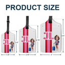 Travel,Gift For Yourself - Vintage Monogram Travel - Personalized Luggage Tag