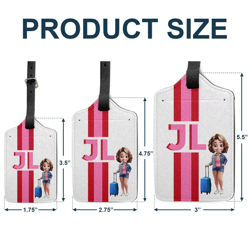 Travel,Gift For Yourself - Vintage Monogram Travel - Personalized Luggage Tag