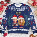 Family,Happy,Christmas - Vintage Family Christmas - Personalized Unisex Ugly Sweater