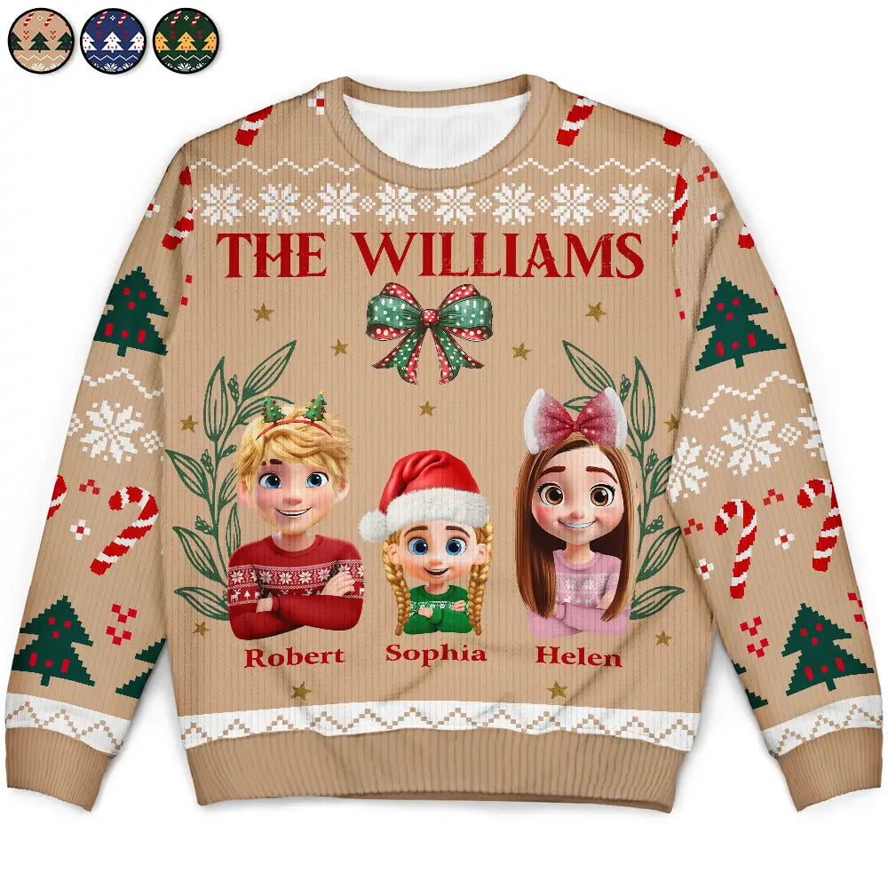Vintage Family Christmas - Personalized Unisex Ugly Sweater