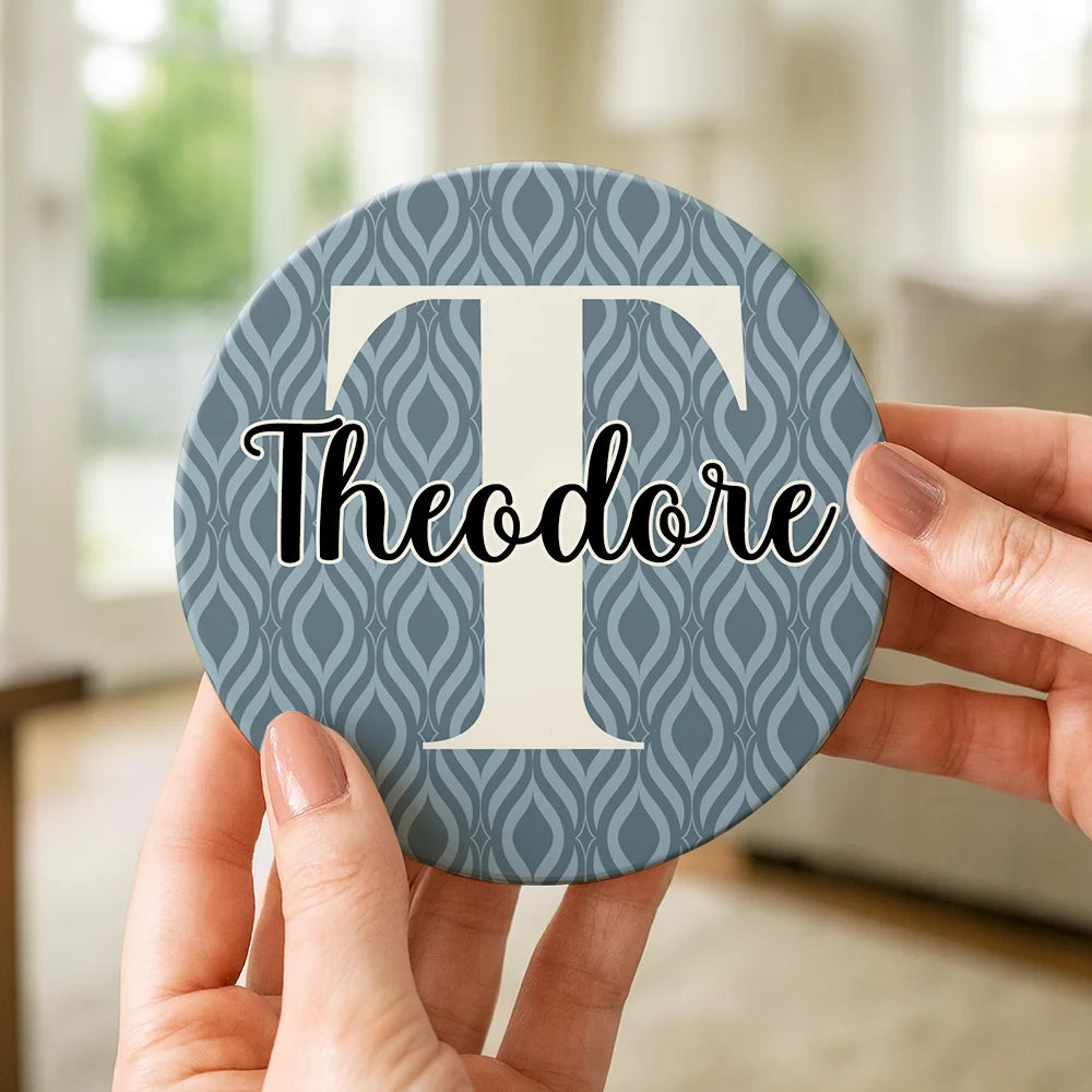 Family,Gift For Wife,Gift For Husband,Parents,Gift For Mother,Gift For Grandparents,Gifts For Colleagues,Gift For Bestie,Happy - Vintage Pattern Name - Personalized Ceramic Coaster