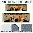 Pet Lovers,Pet Mom,Pet Dad,Dog Lovers,Dog Mom,Dog Dad,Happy,Christmas - Visitors Must Be Approved By Dogs - Personalized Runner Rug