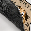 Pet Lovers,Pet Mom,Pet Dad,Dog Lovers,Dog Mom,Dog Dad,Happy - Visitors Must Be Approved By This Dog - Personalized Doormat