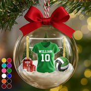 Gift For Yourself, Gift For Women, Gift For Men, Happy, Top Market - Volleyball Player Uniform - Personalized 3D Acrylic Ball Ornament