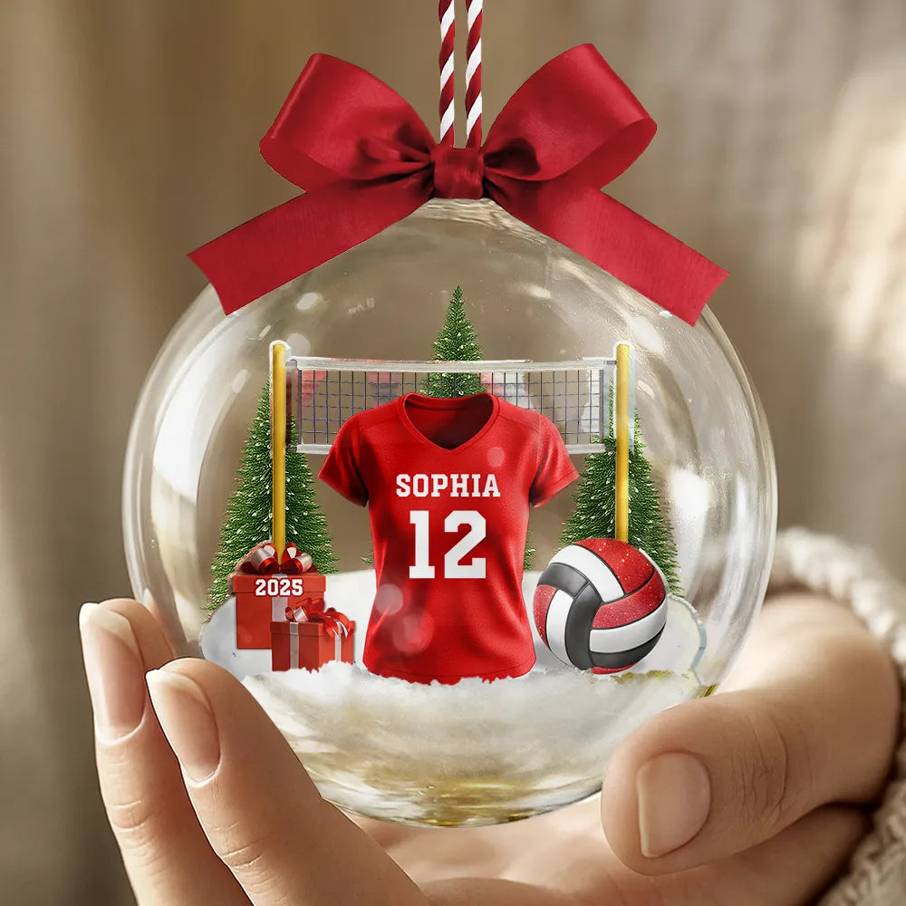 Gift For Yourself, Gift For Women, Gift For Men, Happy, Top Market - Volleyball Player Uniform - Personalized 3D Acrylic Ball Ornament