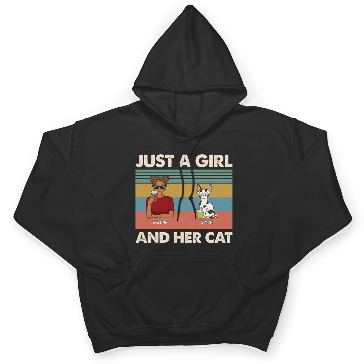 Just A Girl And Her Cats - Gift For Cat Lovers - Personalized T Shirt