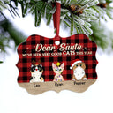 Very Good Cats This Year Flannel Christmas Cat - Christmas Gift For Cat Lovers - Personalized Custom Wooden Ornament, Aluminum Ornament