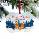 Merry Christmas Bear Family - Christmas Gift - Personalized Custom Wooden Ornament, Aluminum Ornament