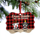 Dear Santa I Can Explain Christmas Dog - Christmas Gift For Dog Lovers - Personalized Custom Wooden Ornament, Aluminum Ornament
