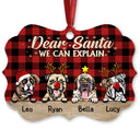 Dear Santa I Can Explain Christmas Dog - Christmas Gift For Dog Lovers - Personalized Custom Wooden Ornament, Aluminum Ornament