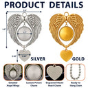 Christmas,Custom Photo,Sympathetic,Family,Memorial,Upload Full Photo - Custom Photo Memorial I Have An Angel Watching Over Me - Personalized Angel Wings Photo Ornament