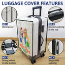 Gift For Bestie,Gift For Women,Summer,Happy,Travel - Warning Girls Trip In Progress - Personalized Clear Luggage Cover