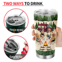 Gift For Bestie, Best friends' Hobby, Camping, Campsite, Happy - Warning The Girls Are Drinking Again - Personalized Tumbler