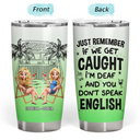 Gift For Bestie,Summer,Beach,Happy - Warning The Girls Are Drinking Again Beach - Personalized Tumbler