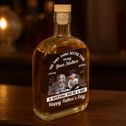 Gift For Son,Dad - Sons,Mom - Sons,Funny,Vector - Watching You Be A Dad - Personalized Whiskey Bottle