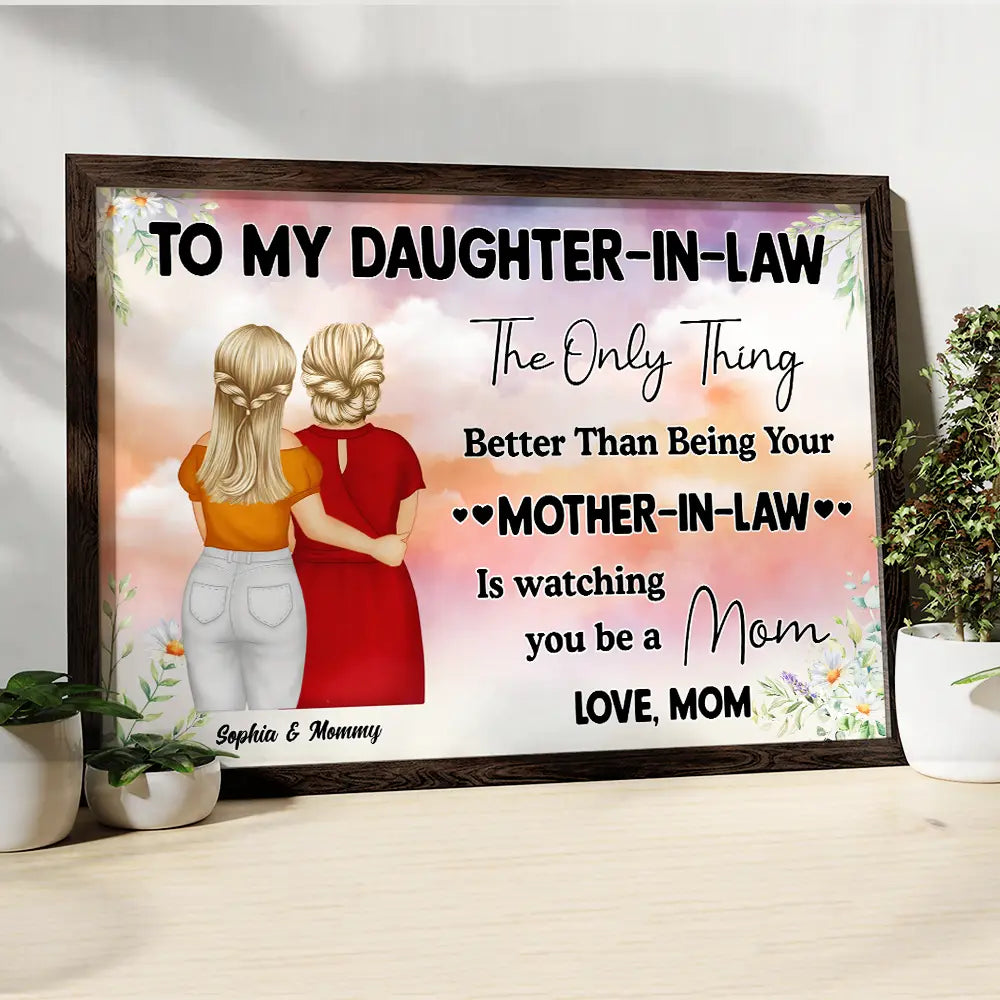 Gift For Daughter,Mom - Daughters (Adult),Love - Watching You Being A Mom Mother To Daughter - Personalized Poster