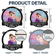 Gift For Mother, Love - Watching You To Be A Mom - Personalized Window Hanging Suncatcher Ornament