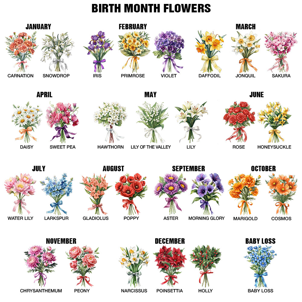 Graduation,Happy,Gift For Yourself,Gift For Women,Gift For Daughter,Gift For Sisters,Gift For Sibling,Gift For Bestie - Graduation Birth Flower Bouquet - Personalized Makeup Box With LED Mirror