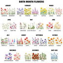 Birth Month Flower Watercolor Blooming In Love - Personalized Makeup Box With LED Mirror