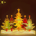 Gift For Grandma,Gift For Grandparents,Christmas,Love - Watercolor Christmas Tree - Personalized Custom Shaped Light Box