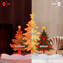 Gift For Grandma,Gift For Grandparents,Christmas,Love - Watercolor Christmas Tree - Personalized Custom Shaped Light Box